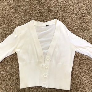 2 button down short cardigans